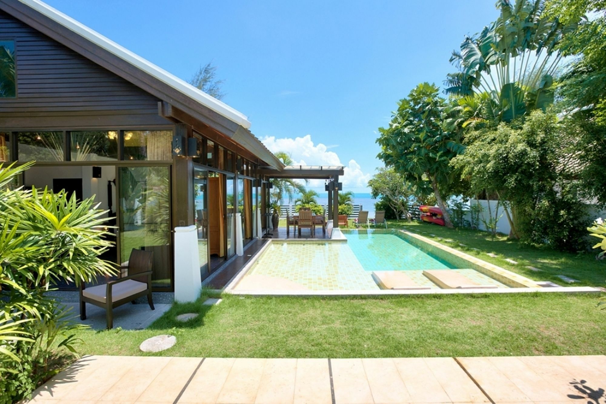 Emerald Sands - Beach Front 4 Bed Pool Villa เกาะสมุย ภายนอก รูปภาพ
